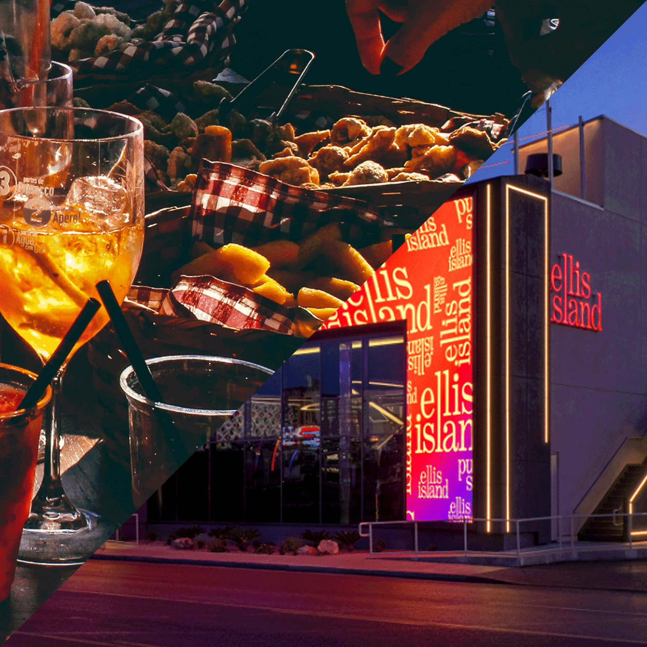 ドリンクと軽食とEllis Island Casino